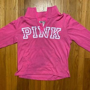 Pink quarter zip up